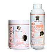 Kit Robson Peluquero Powder for Bleaching (Master Mechas) 500g / 17.6 Oz and Robson Peluquero Ox 10 900ml / 30.43 Oz