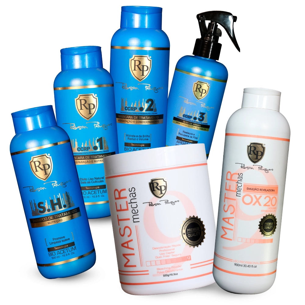 Kit Descoloration + Reconstrution by Robson Peluquero - Master Mechas / Ox 20 + CCRP Treatment Reconstrution