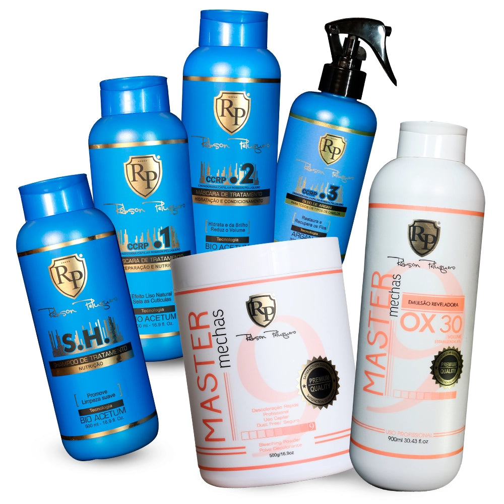 Kit Descoloration + Reconstrution by Robson Peluquero - Master Mechas / Ox 30 Vol + CCRP Treatment Reconstrution