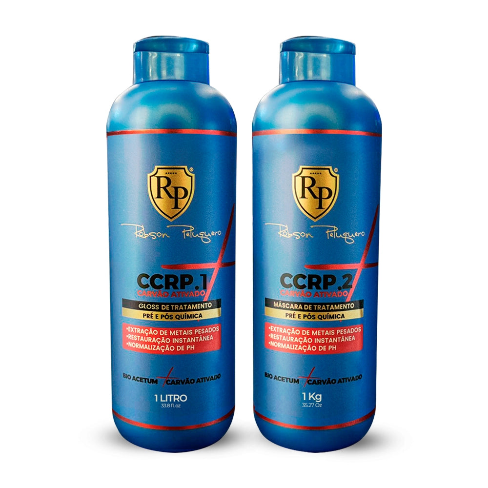 Robson Peluquero CCRP Activated Charcoal Professional Kit 2x 1 Litre / 2x 10.14 fl oz