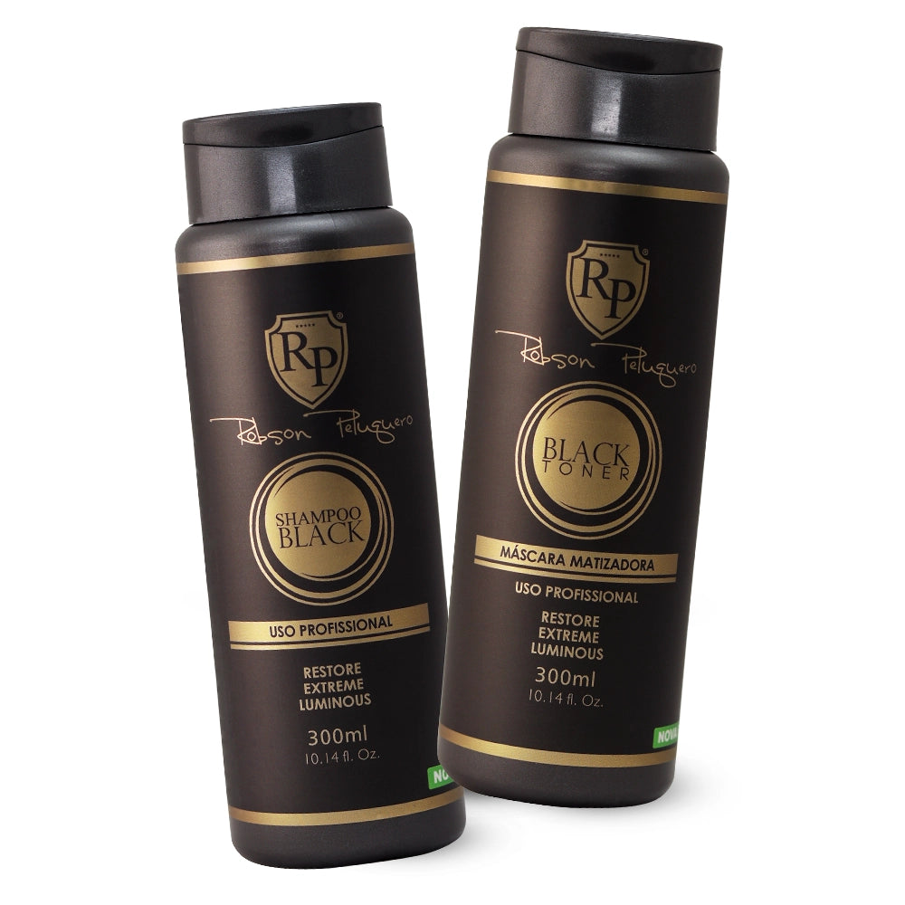 Robson Peluquero Home Care Black / Silver Kit 2x300ml / 2x 10.1 Oz ...