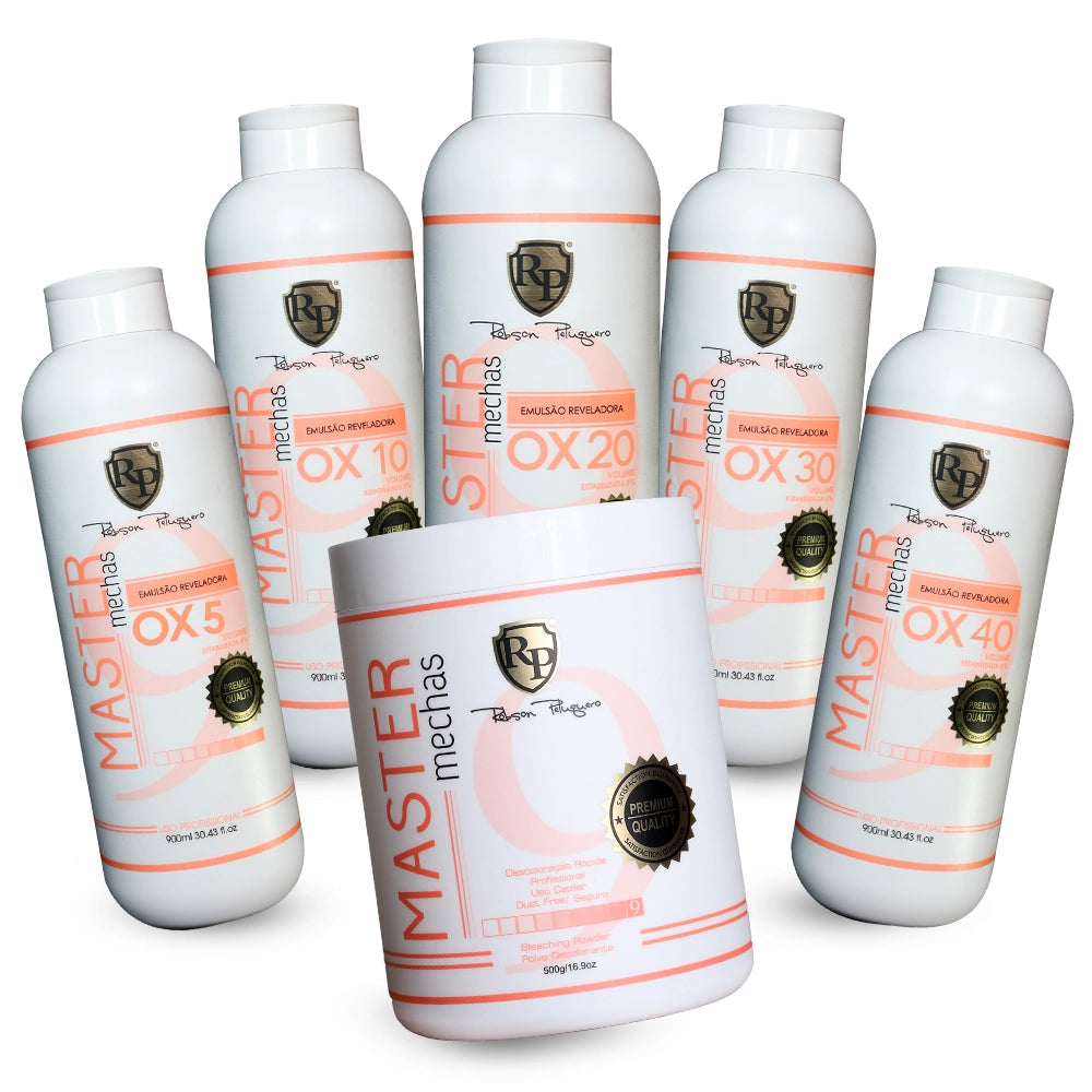 Robson Peluquero Kit Powder for Bleaching and OX's 05 / 10 / 20 / 30 / 40 (Master Mechas Kit Complet Descoloration)